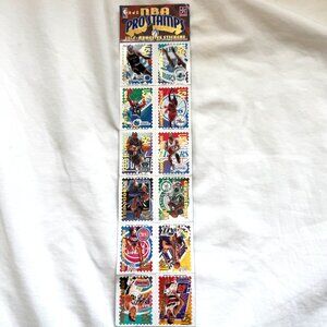 GUC, NBA Pro Stamps Vintage 1995 Series 10, Collectible Self-Adhesive Stickers
